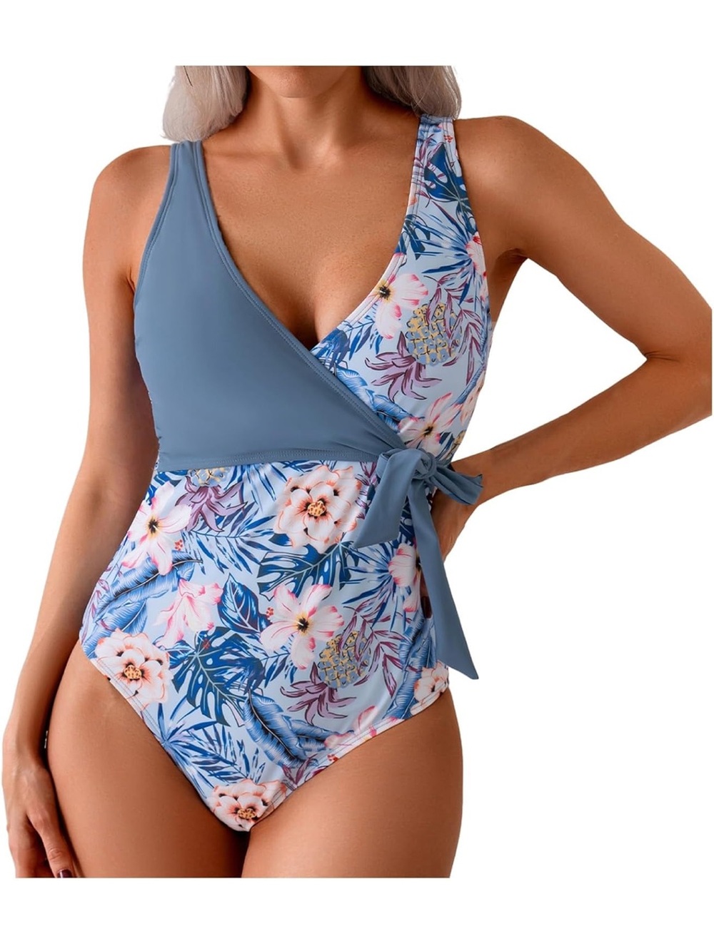 Women’s One Piece Floral Swimsuit - Size Medium